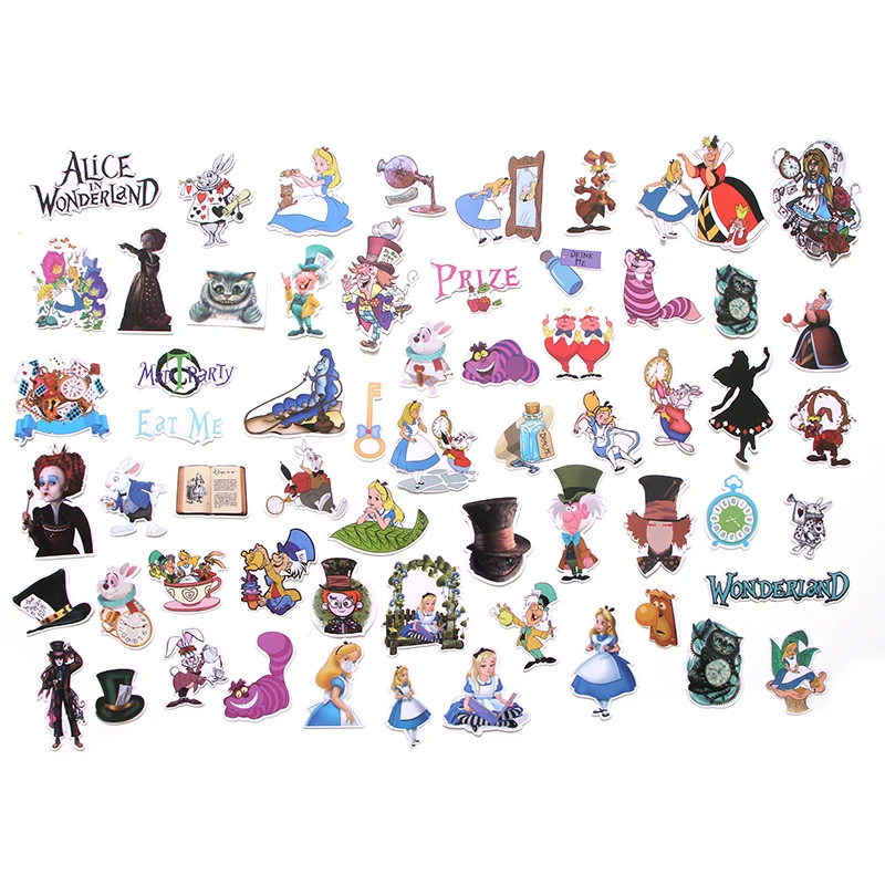 L3106 60pcs/set Cartoon DIY Sticker Waterproof For Laptop Phone Moto Skateboard Luggage Guitar Fitting Sticker Graffiti Decals