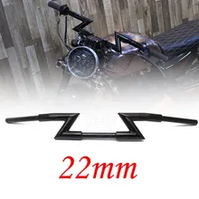 Черный 84 см Удлиненная утолщенная 1/" Диаметр Lightning Z-Bar ручка для Harley Honda Kawasaki 22 мм Диаметр Универсальная