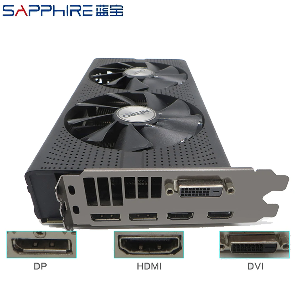 Видеокарты SAPPHIRE Radeon RX 480 Видеокарта AMD Gaming PC видеокарта GPU RX480 256bit 8 ГБ GDDR5 игровые компьютеры видеокарта б/у карты
