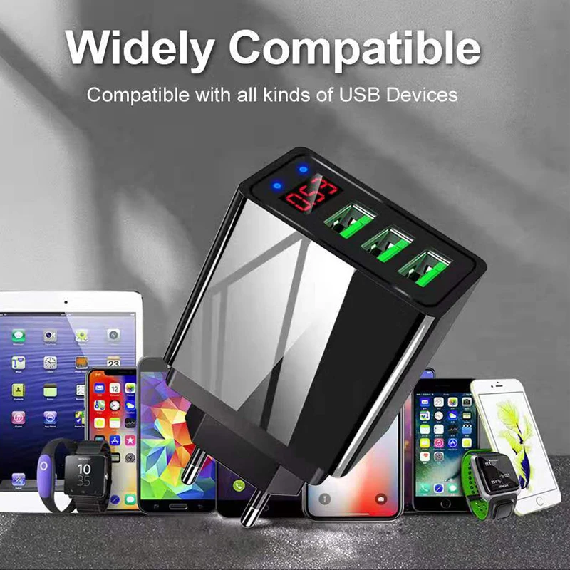 Быстрое зарядное устройство со светодиодным дисплеем USB для Huawei p30 p20 p10 p 30 20 10 pro lite