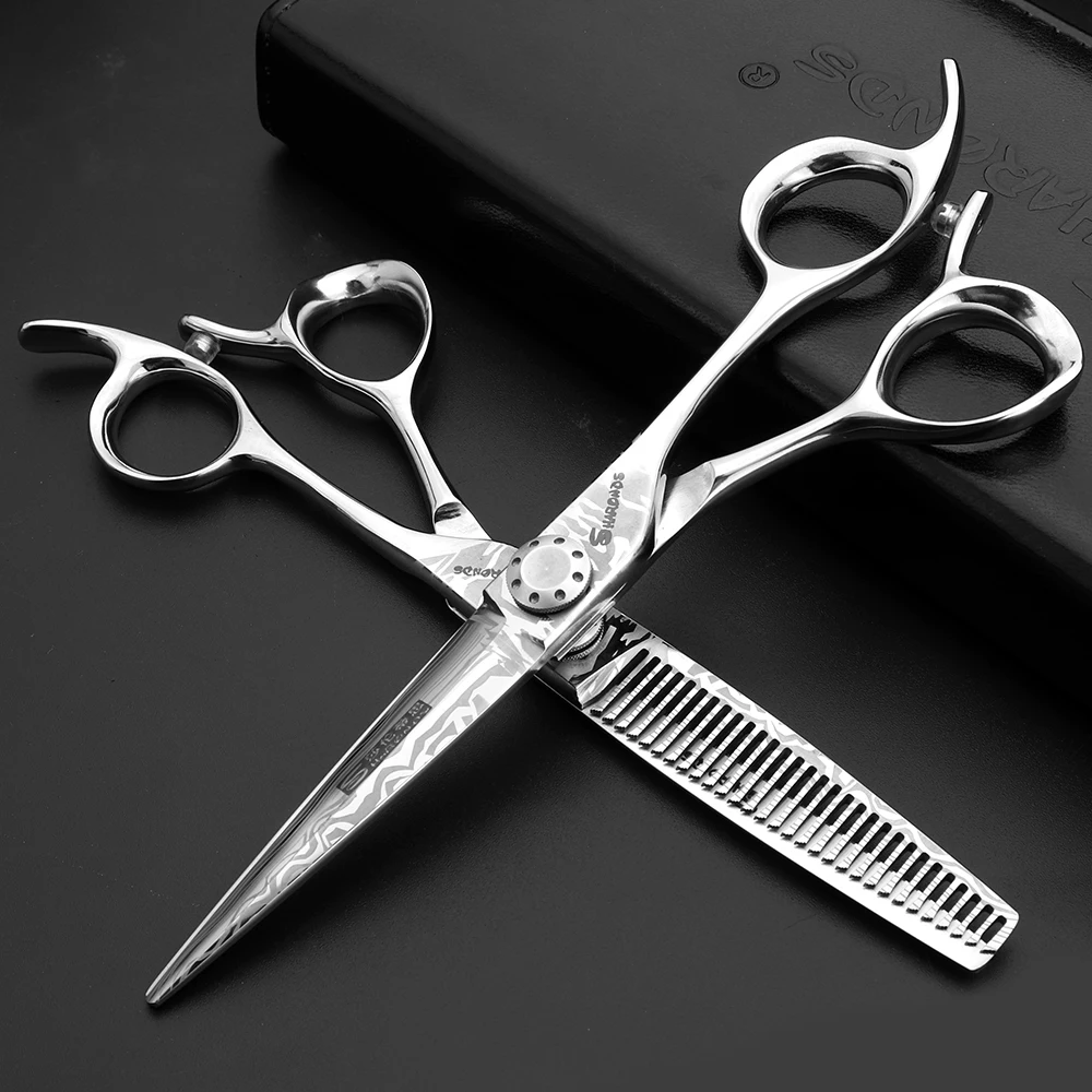 

9cr13 High Quality 6 Inch Hair Barber Shop Professional Scissors Japan 440c Hairdressing Thinning Scissors Cutting Shears Makas