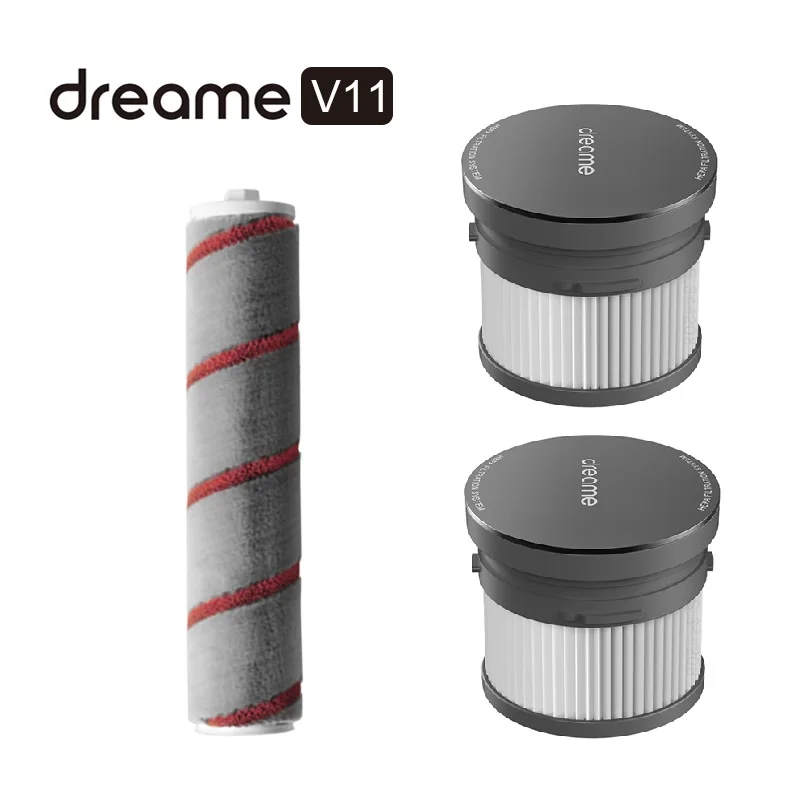 US $31.61 Original Dreame V11 Part Pack Handheld Vacuum Cleaner Spare Parts Kits HEPA Filter Roller Brush Soft Fluff Brush Main Brush