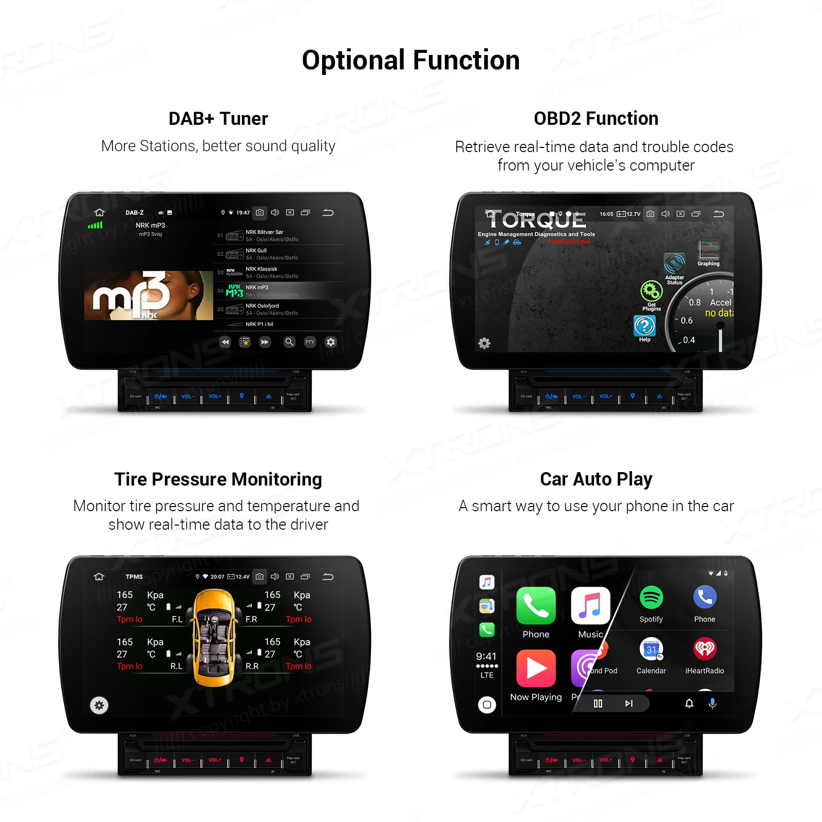 XTRONS TQ100 HDMI DVD 多機能