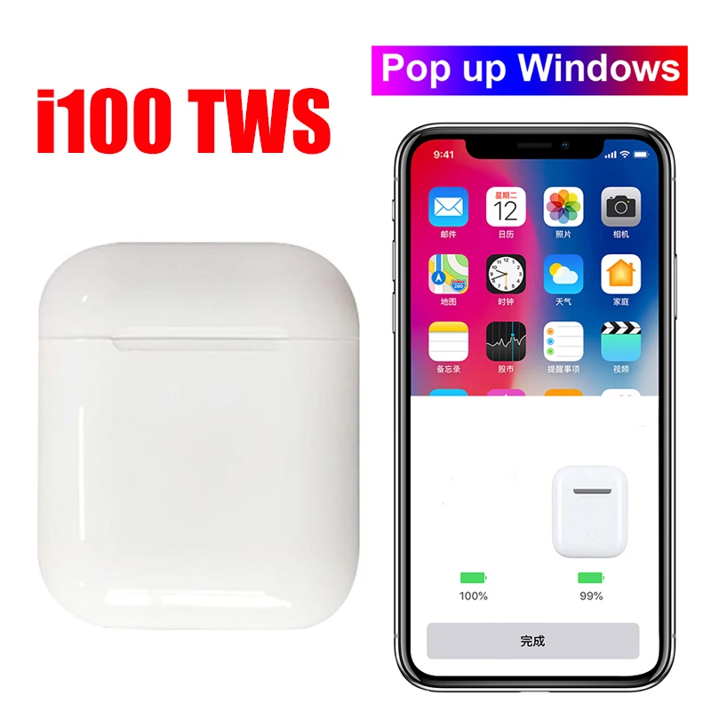 i100 TWS 1: 1 Bluetooth 5,0 Беспроводной 6D тяжелый бас наушники PK i10 i12 i20 i30 i60 i80 i300 i1000 i2000 i800 i500 TWS