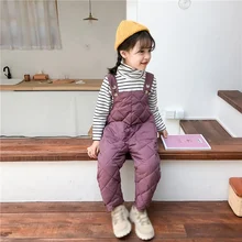 Детские комбинезоны, штаны, теплые зимние комбинезоны с карманами для мальчиков и девочек, комбинезоны для новорожденных, комбинезоны для девочек, От 0 до 5 лет