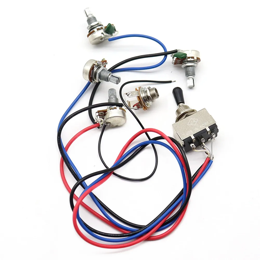 1 компл. Для гитары предварительно смонтированный монтажный жгут 2v2t 3way