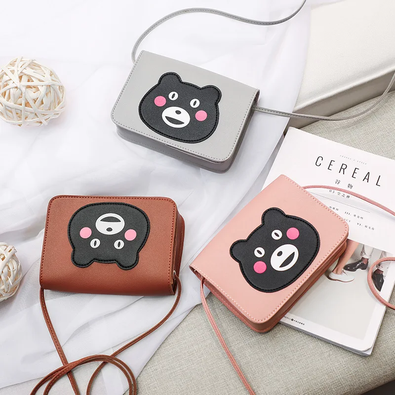 

2019 Summer New Style Stereotypes WOMEN'S Bag Bear Phone Bag Fashion WOMEN'S Cross-body Bag Women's Shoulder Change Square Sling