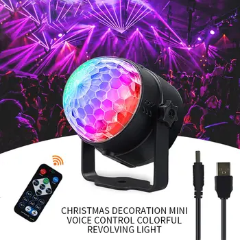 

Sound Activated Rotating Ball DJ Party Lights 3W 3LED RGB LED Stage Lights For Christmas Wedding sound party lights