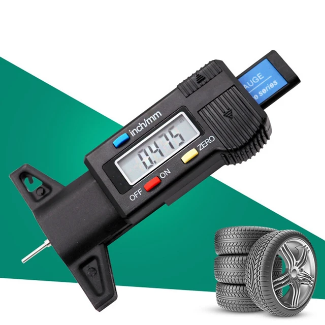 Jauge de profondeur de bande de roulement de pneu, outil de jauge de  profondeur de bande de roulement de pneu portable 1,5 V facile à lire  mesure