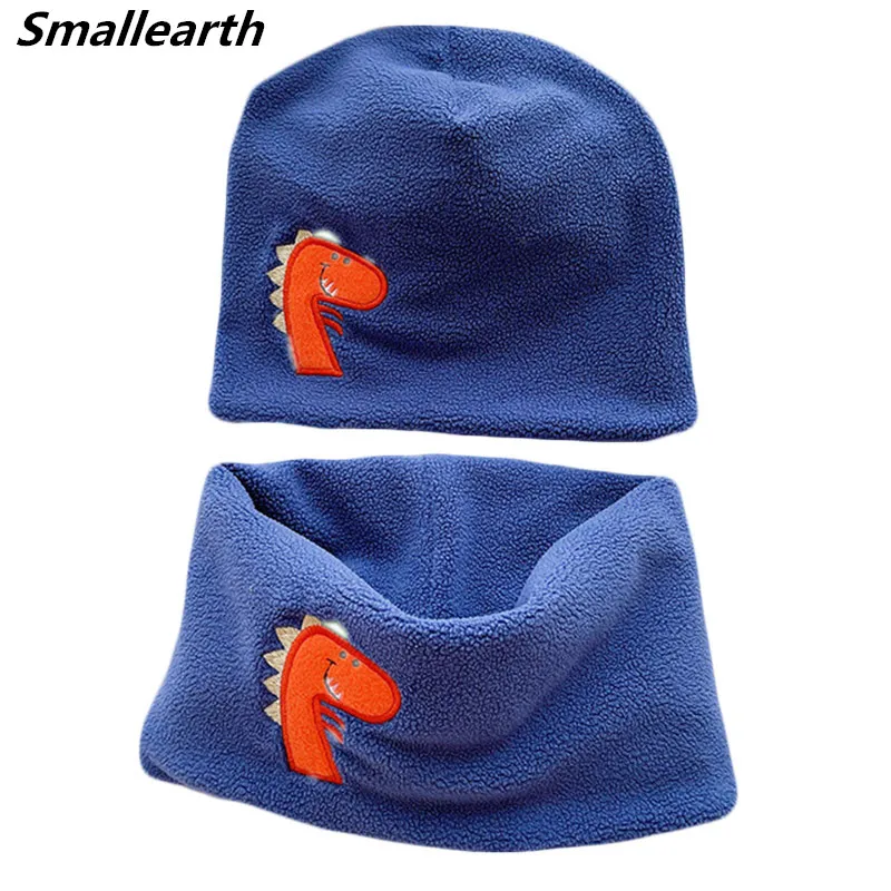 

New Winter Baby Hats Set Cotton Autumn Cartoon Baby Hat for Boys Girl Outdoor Warm Kids Cap Scarf Spring Children Hats Collar