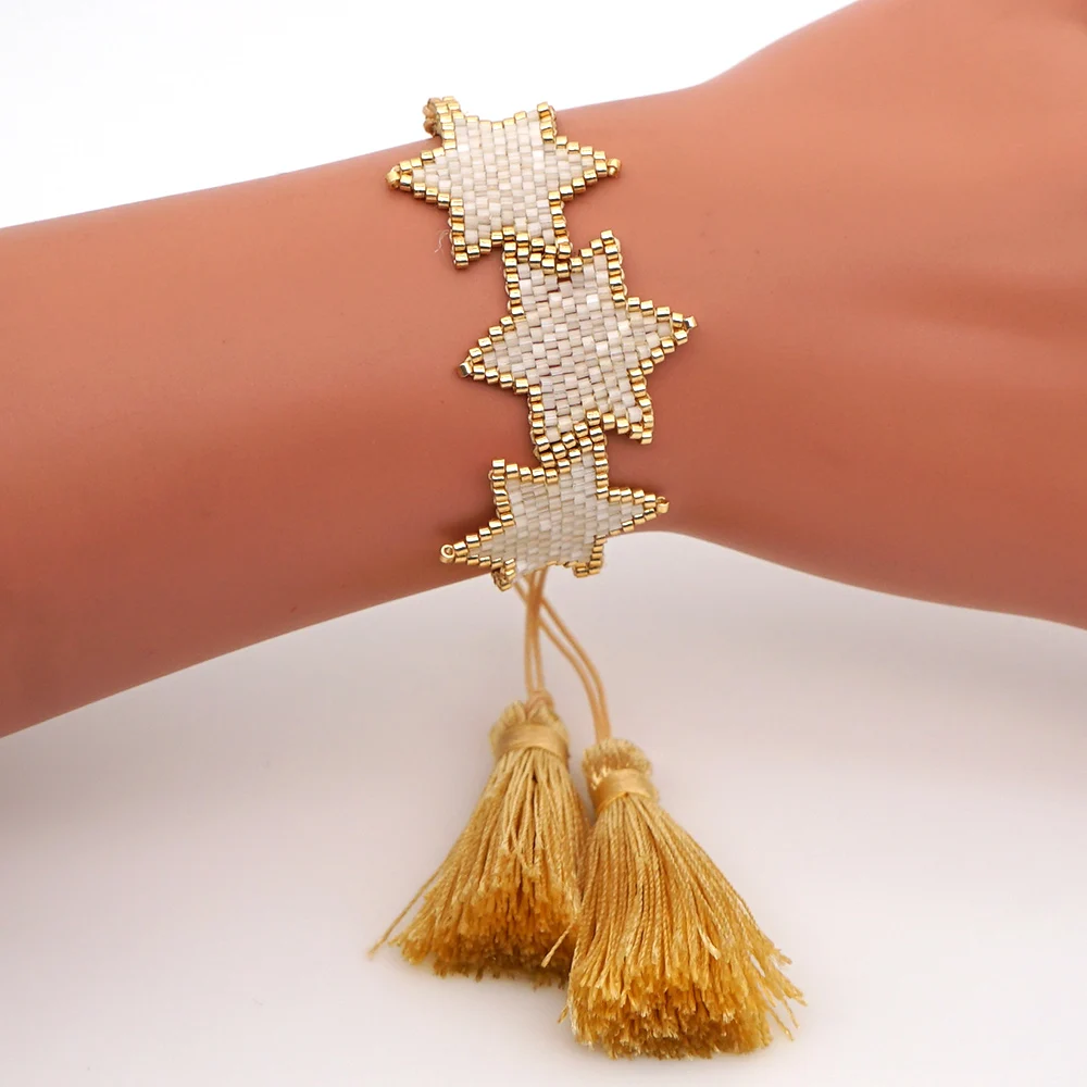 Go2boho Pulseras Mujer Moda MIYUKI браслет для женщин 3 браслеты со звездами Bileklik MIYUKI ручной работы завод кисточкой ювелирные изделия для женщин