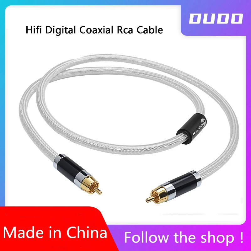 Цифровой коаксиальный аудио видео кабель ATAUDIO Hifi Rca Hi end медь и серебро RCA штекер