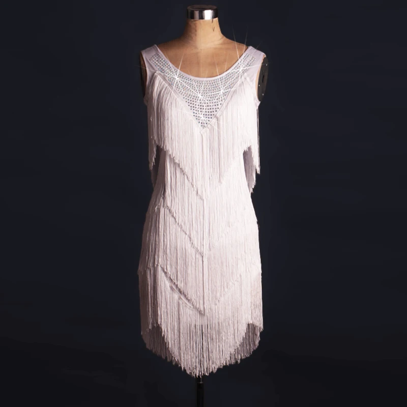 New style Latin dance costume spandex tassel stones latin dance dress for women latin dance competition dresses