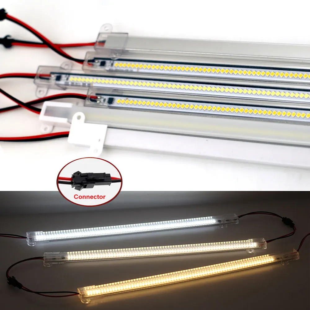 High Brightness 30cm 40cm LED Rigid Light Strip 2835 LED Fluorescent Floodlight Tube Bar Industries Showcase Display Lamp 220V