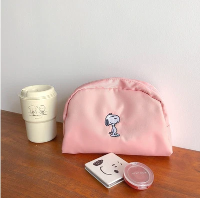 Pink Cosmetic Bag Чехол-карандаш SIXONE Ins Avocado Puppy Floret в простом стиле, Большая вместительная сумка для хранения, Корейская сумка для ручек с вышивкой, косметичка - Цвет: Pink Cosmetic Bag