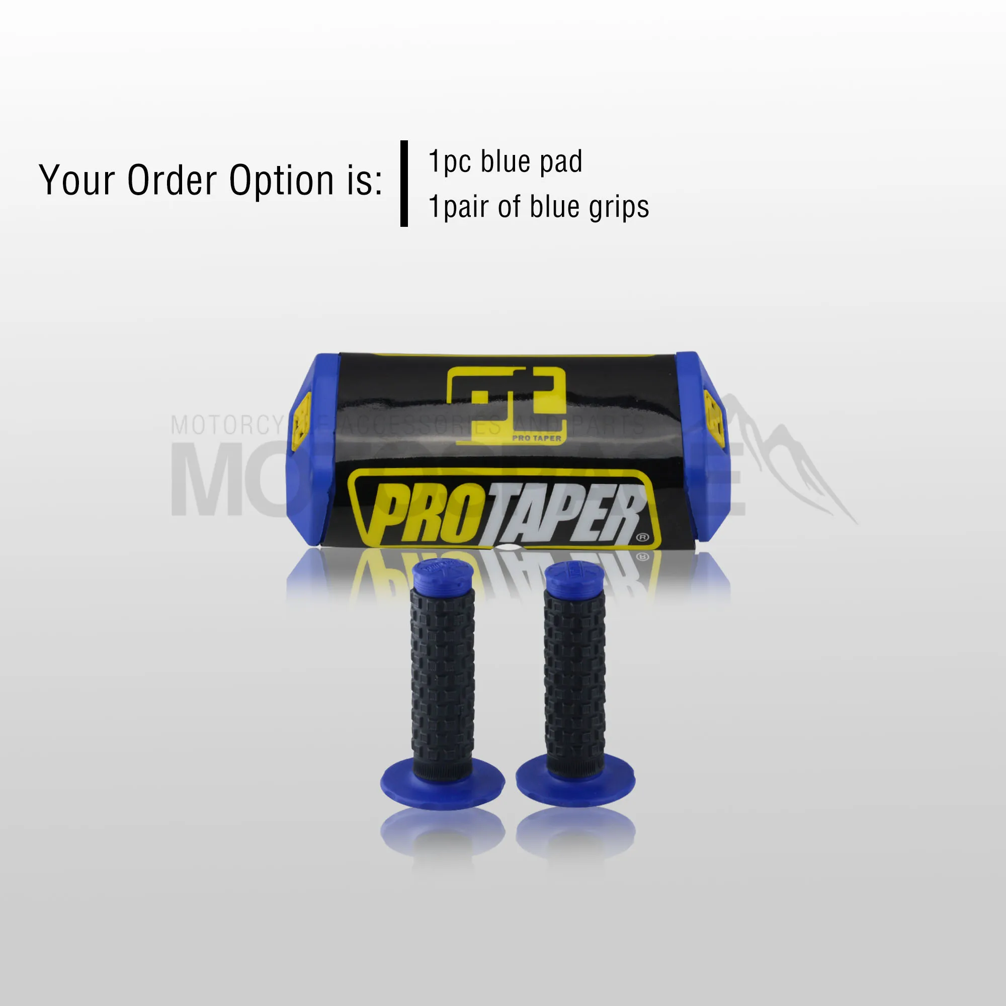 Blue Pad Grip Руль для Pro Taper Pack Bar 1-1/" Mulisha ручка бар колодки Захваты Pit Pro Гонки Грязь велосипед ямы мотоцикл с адаптер cnc - Цвет: Blue Pad Grip