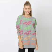 Fashion Round Neck Letter Printed Sweater Women Autumn Winter Ladies Long Knitted Pullovers Female Casual Jumpers Jersey Mujer Fashion Round Neck Letter Printed Sweater Women Autumn Winter Ladies Long Knitted Pullovers Female Casual Jumpers Jersey Mujer