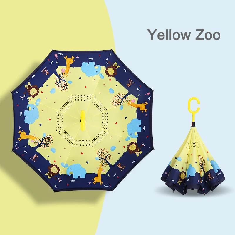 Parapluie Enfant Monte Stivo – Motifs Animaux, 90 Cm, Housse Incluse