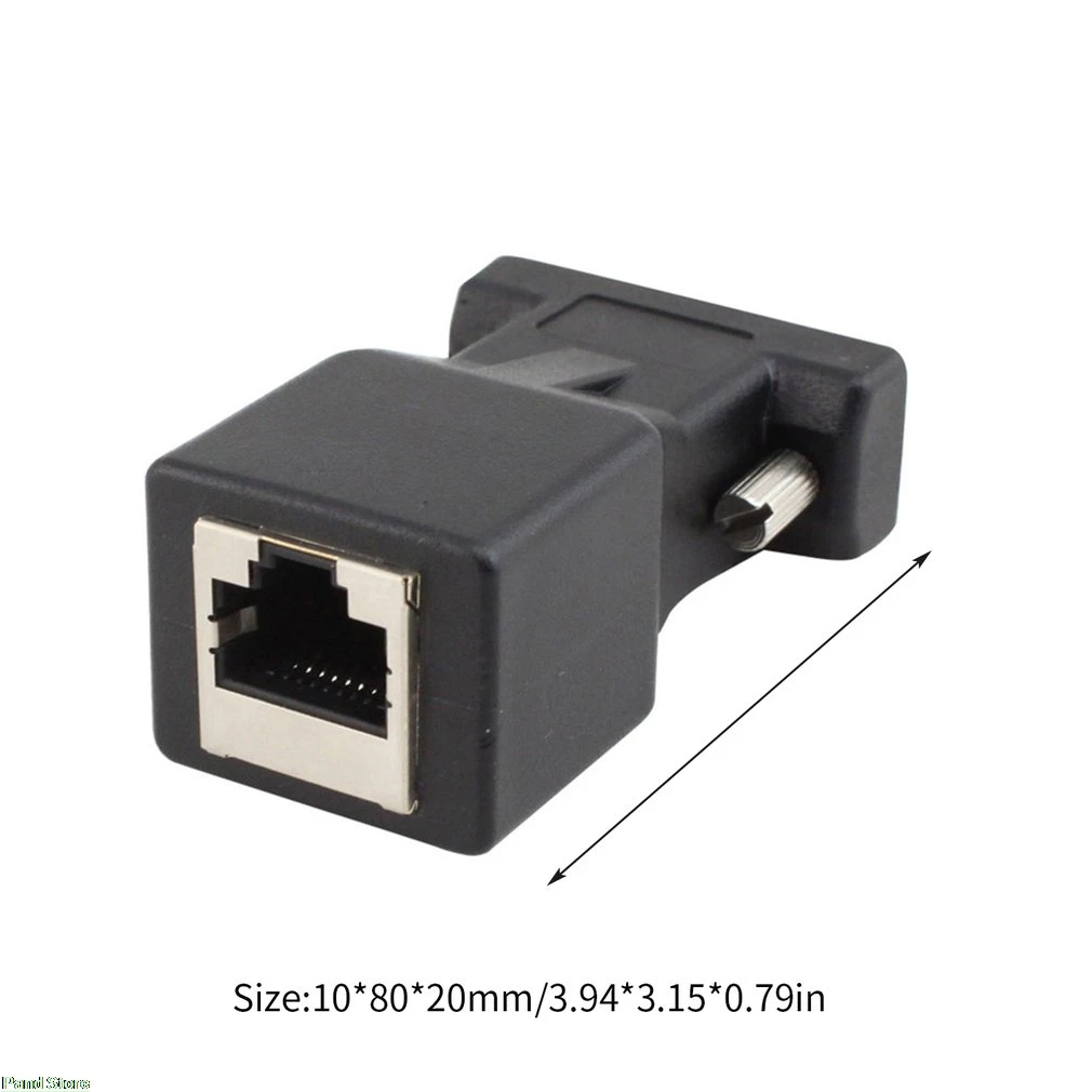 Ethernet VGA Мужской и Женский пара RJ45 15-контактный разъем сетевой адаптер удлинитель сетевого кабеля VGA революции rj45 головка
