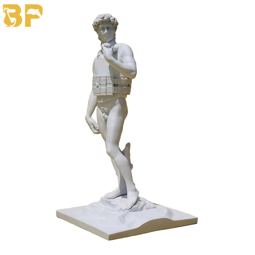 Modern Art Banksy Suicide Man David Statue, Creative Resin