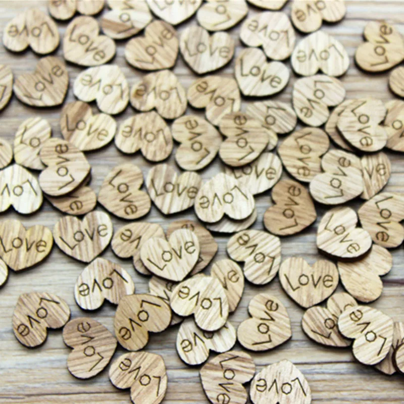 100pcs Свадебный стол разброс Швейные декоративные пуговицы деревянный День Рождения Декор ручные аксессуары для мероприятий деревенский - Цвет: 100pcs