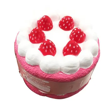 

Realistic Cute Slow Comfotable Rising And Unique Sweet Scented Pu Slow Squeezing Strawberry Cake