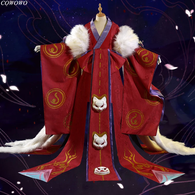 Аниме! Onmyoji Jinten Tamamonomae SP Shikigami великолепное кимоно костюм для косплея на Хэллоуин