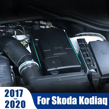 

Car Engine Battery Positive Negative Electrode Protective Cover For Skoda Karoq Kodiaq Octavia A7 For VW Tiguan MK2 Accessories