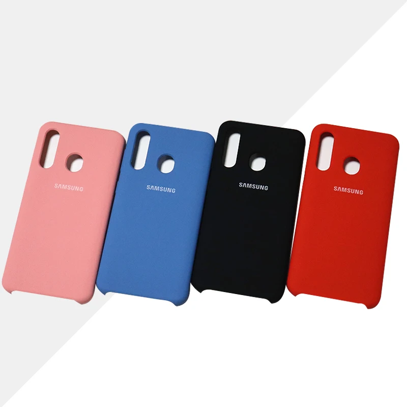 Чехол для samsung Galaxy A10 A30 A40 A50 A60 A70 A8S, жидкий силиконовый чехол, шелковистый мягкий на ощупь защитный чехол для задней панели