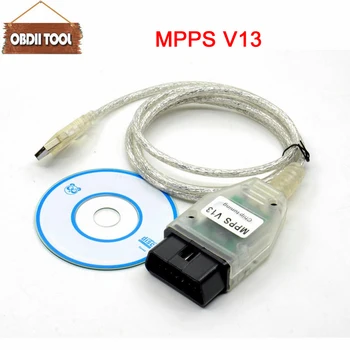 

ECU Programmer MPPS V13.02 OBD2 Cable SMPS MPPS V13 ECU Chip Tuning Tool USB Diagnostic Interface ECU Flasher Remapper