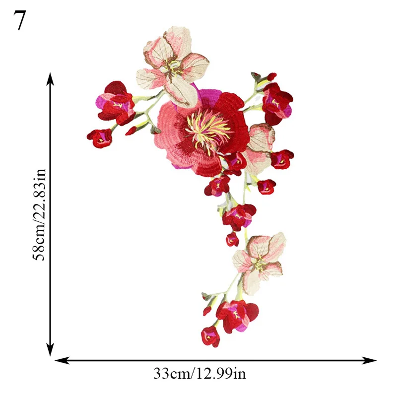 1 шт. горячая Распродажа красивых цветочных вышитых водорастворимых кружевных тканевых наклеек для одежды высокого качества Cheongsam значок патч пион