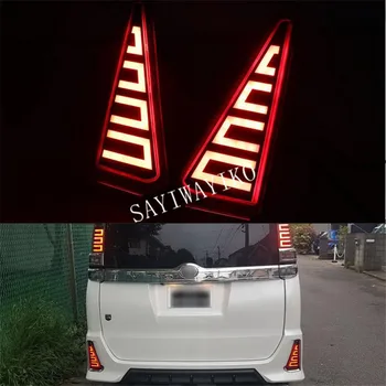 

2PCS Multi-functions Car LED Rear Fog Lamp Brake Light Rear Bumper Decoration Lamp For Toyota NOAH VOXY 80 Series