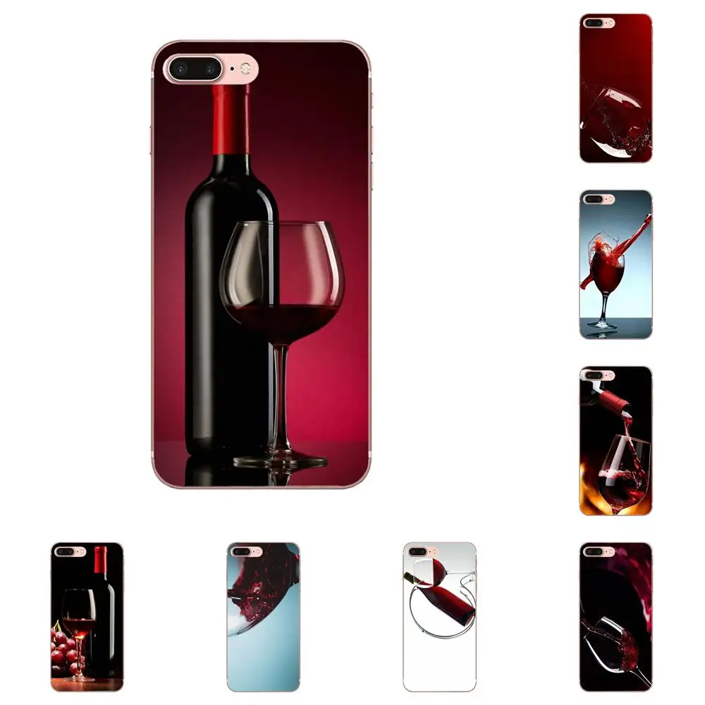 

Soft Covers Capa For Xiaomi Redmi Note 2 3 3S 4 4A 4X 5 5A 6 6A Pro Plus Red Wine & Wine Glasses