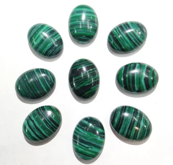 

wholesale 12x16mm Natural stone malachite Oval shape no holes cabochon beads for DIY Jewelry making Accessories 50pcs/lot