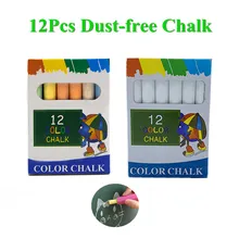 Беспыльная цветная меловая ручка для учителя мелки для рисования для доски стационарные офисные школьные принадлежности 12 шт./партия