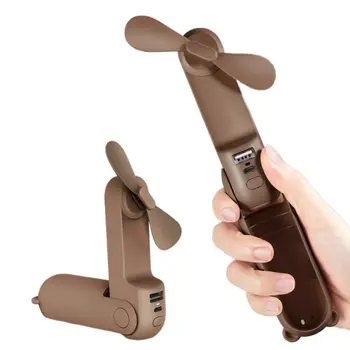 

3In1 Multifunction Mini Pocket Portable Fan USB Charging Two-speed Quiet Cooling Fan Flashlight Power Bank for Home Office