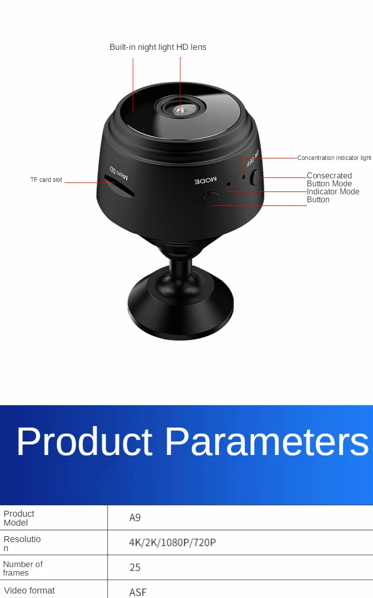 camcorders for sale Wifi Mini Camera APP Remote Monitor Home Security 1080P IP Camera IR Night Magnetic Wireless Camera Dropship A9 old camcorders for sale