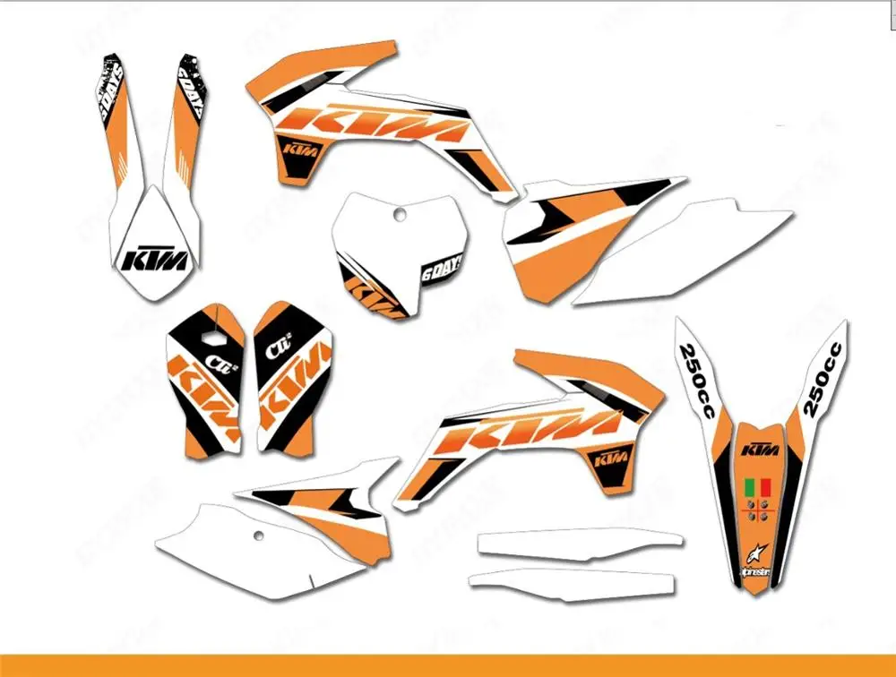 Bull полный Графика наклейки Наборы для KTM SX EXC EX-C SX SXF SX-F 2013