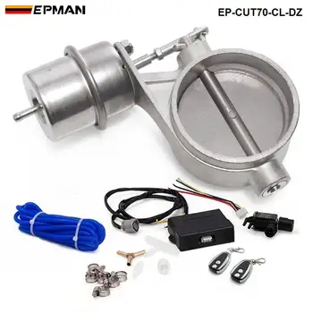 

Exhaust Control Valve Set With Vacuum Actuator CUTOUT 70mm Pipe CLOSE STYLE with Wireless Remote Controller EP-CUT70-CL-DZ