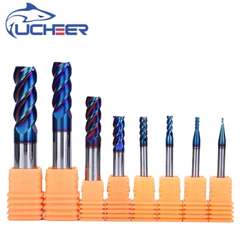 

UCHEER 1pc blue nano 4fluites End Mill Tungsten Carbide Milling Cutter CNC Machine Tools
