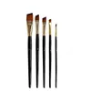 5pcs/set Nylon Hair Oil Paint Brush Set Liner Round Filbert Angel Flat Acrylic Learning DIY Watercolor Pen Art Painting Supplies ► Photo 3/6