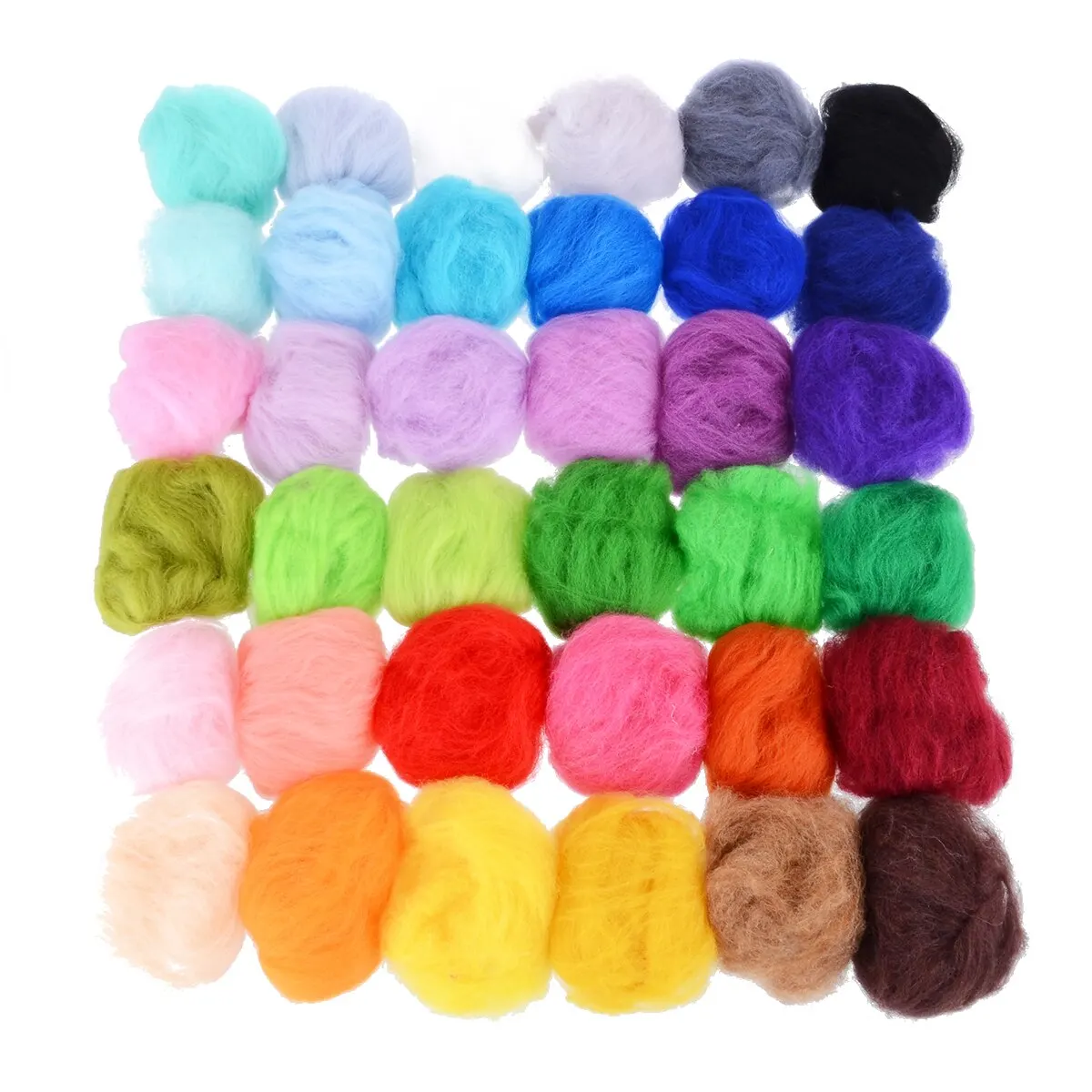 New 36 Colors 3g Felting Wool Fiber Wool Felt Starter DIY Kit For Needle Felting Material For DIY Handmade Crafts