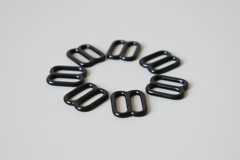 50Pcs/Lot DIY dog collar Adjuster Slider for 15mm Webbing Adjustment DIY Accessories High Quality Plated Metal-Black