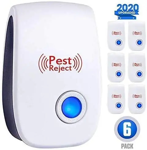 

ZEROPEST Ultrasonic New Pest Control Set of 6-Packs Electronic Plug in Repellent Indoor for Flea, Insects, Mosquitoes Mice, Spid