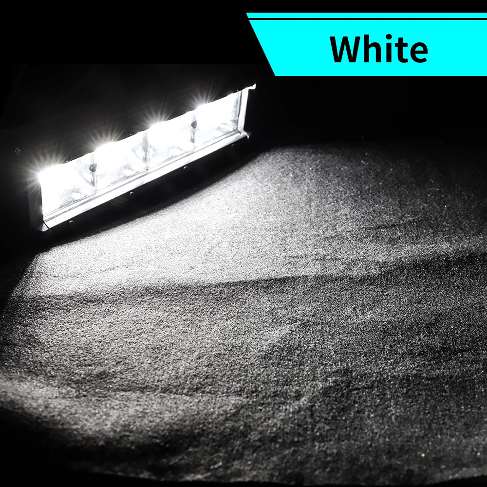 

Aluminum + LED Parts Bar Work Light 36-LED Off-Road Roof Aux Waterproof 6000K High Brightness