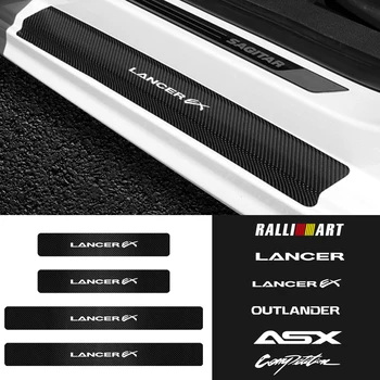 

4PCS Car Threshold Carbon Fiber Anti-scratch Sticker For Mitsubishi Ralliart Lancer Lancer EX Outlander ASX Competition