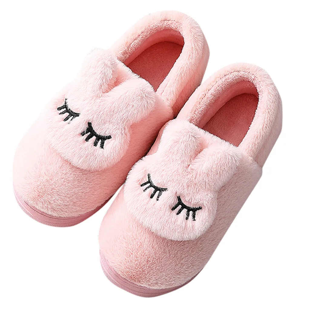 Pink Теплые домашние тапочки унисекс с подкладкой; Водонепроницаемая Обувь Для дома и улицы; садовая обувь - Цвет: Pink