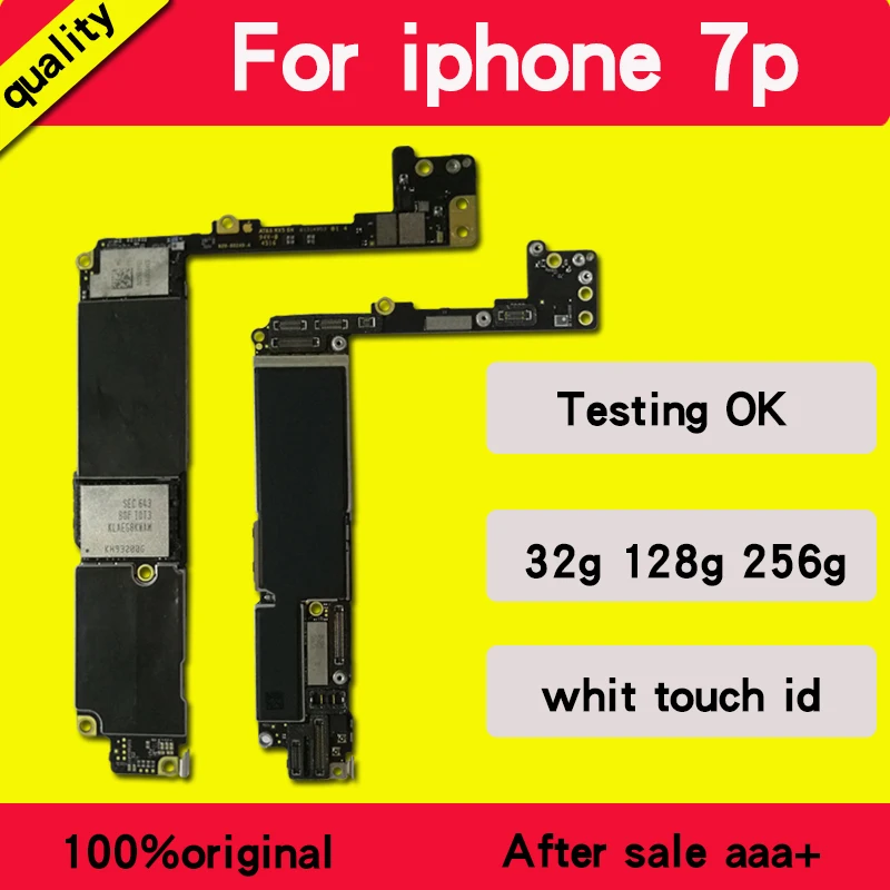 

Original unlocked for iphone 7 plus Motherboard With Touch ID/ Without Touch ID,for iphone 7P Mainboard With Chips Logic board