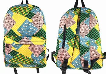

Women Men Anime Demon Slayer Backpack Black Waterproof School Bag BookBag