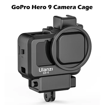 

Ulanzi G9-4 GoPro 9 Plastic Vlog Case Cage Dual Cold Shoe Housing Frame With 52mm Filter Adapter For GoPro 9 Camera Accessories